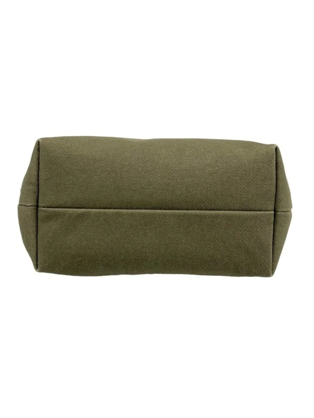Miu Miu Handbag Spirit Gabardine Pouch Khaki Cotton
